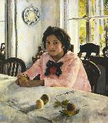 Valentin Aleksandrovich Serov Girl with Peaches (nn02) oil painting artist